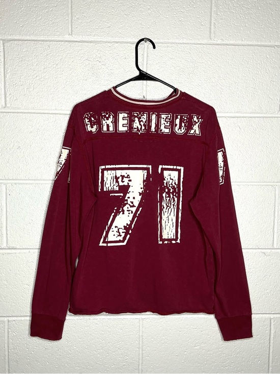 Tops - < Y2K Cremieux Distressed Jersey Style Long Sleeve Shirt >